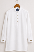 Men's Premium White Mandarin Collar Kurta