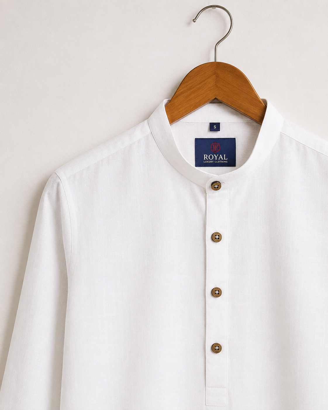 Men's Premium White Mandarin Collar Kurta