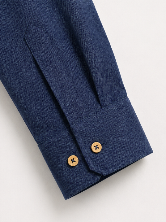 Men's Premium Navy Blue Mandarin Collar Kurta