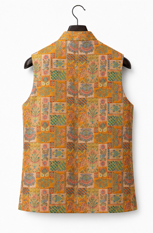 Ornate Patchwork Nehru Vest